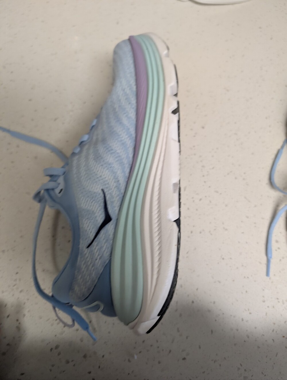 Hoka Women's Light Blue Pastel Running Shoes - Mint & Lavender Accents - Picture 12 of 13